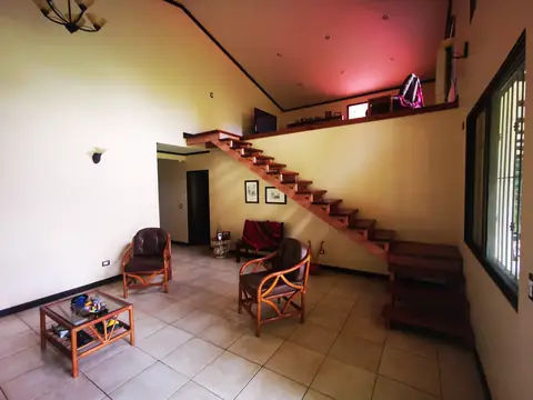 The hall with the staircase — Main house, Rio Ángel Bio-reserve