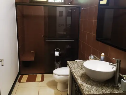 The bathroom — Main house, Rio Ángel Bio-reserve