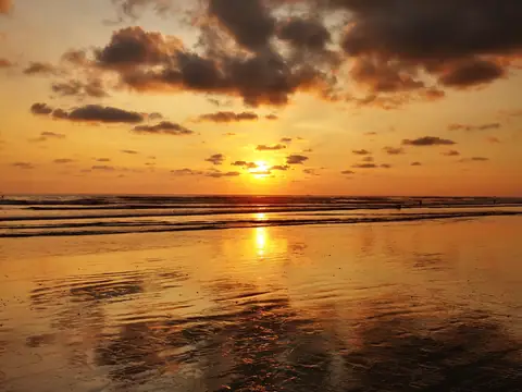 Sunset over the Pacific — Beaches and ocean, Rio Ángel Bio-reserve