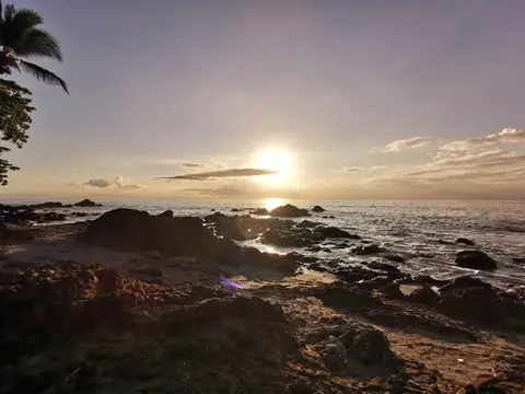 Sunrise over the rocks — Beaches and ocean, Rio Ángel Bio-reserve