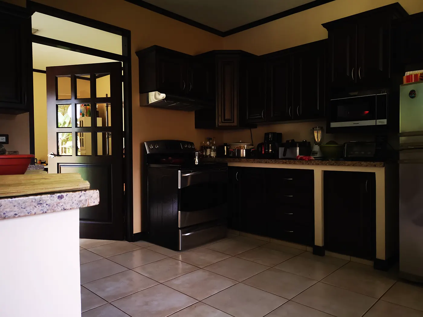 The kitchen of the main house